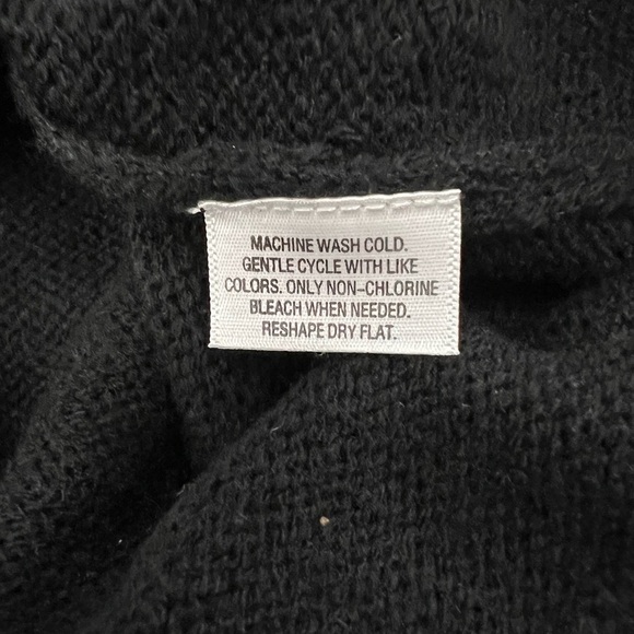 NWT - Style & Co Black Sequin Trim Knit Sweater Dress & Scarf Set - Size S - Picture 9 of 10